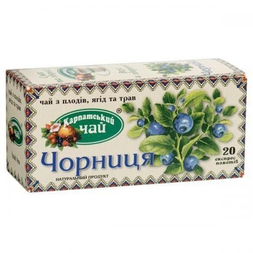 Чай травяной Экопродукт Карпатский чай Черника по 2,0 г №20 в фил.-пак.