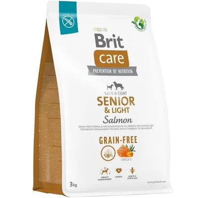 Корм сухий для літніх собак Brit Care Dog Senior & Light Grain-free беззерновий з лососем, 3 кг