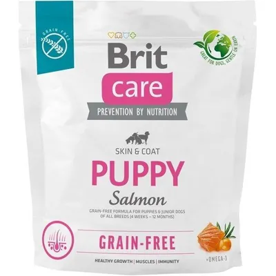 Корм сухий для цуценят Brit Care Dog Grain-free Puppy беззерновий з лососем, 1 кг