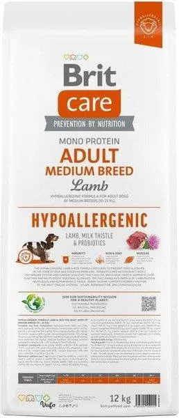 Корм сухий Brit Care Dog Hypoallergenic Adult Medium Breed гіпоалергенний для собак середніх порід з ягням, 12 кг