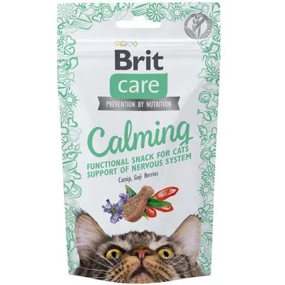 Ласощі для котів Brit Care Crunchy Cracker Calming курка, котяча м’ята і ягоди годжі, 50 г