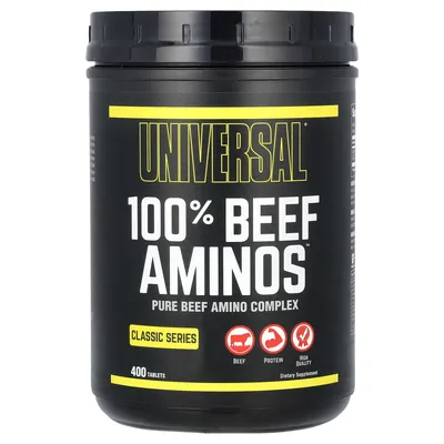 Амінокислотний комплекс Universal Nutrition 100% Beef Aminos, 400 таблеток