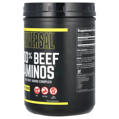 Амінокислотний комплекс Universal Nutrition 100% Beef Aminos, 400 таблеток