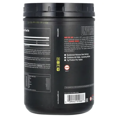 Амінокислотний комплекс Universal Nutrition 100% Beef Aminos, 400 таблеток