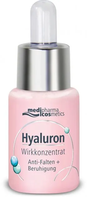 Сироватка для обличчя Medipharma Cosmetics Hyaluron активний гіалурон-концентрат для відновлення чутливої шкіри, 13 мл