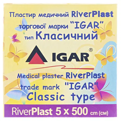 Пластир медичний IGAR RiverPlast Класичний на тканинній основі (бавовна) 5 см х 500 см, 1 штука