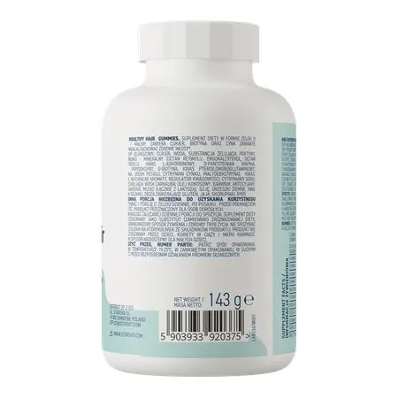 Комплекс для волосся, шкіри і нігтів OstroVit Nutrisie Healthy Hair чорниця-малина, 60 жувальних цукерок