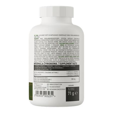 Пара-амінобензойна кислота OstroVit Paba, 120 капсул