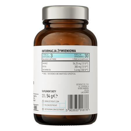 Магнію цитрат + Калій + B6 P-5-P OstroVit Pharma Magnesium Citrate + Potassium + B6 P-5-P, 90 капсул