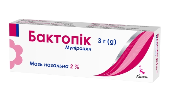 Бактопик мазь наз. 2 % по 3 г в тубах