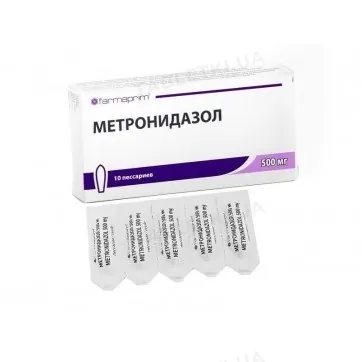Метронідазол песарії по 500 мг №10 (5х2)