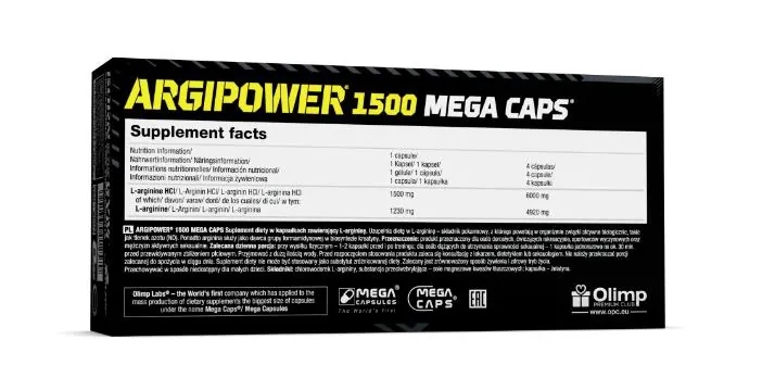 Амінокислота Olimp ArgiPower 1500 Mega Caps, 120 капсул