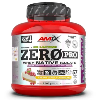 Протеїн сироватковий ізолят Amix Nutrition Zeropro Protein вершково-ванільний чізкейк, 2000 г