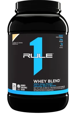 Протеїн сироватковий змішаний Rule One R1 Whey Blend, печиво та крем, 884 г