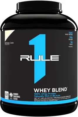 Протеїн сироватковий змішаний Rule One R1 Whey Blend, святковий торт, 2244 г