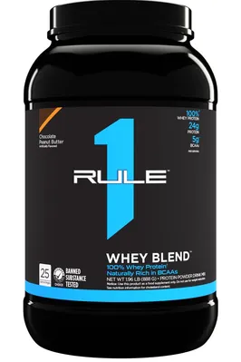Протеїн сироватковий змішаний Rule One R1 Whey Blend, шоколадно-арахісова олія, 888 г