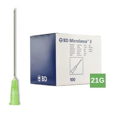 Игла инъекционная BD Microlance 3 с втулкой-павильоном 21G (0,8 x 40 мм), 1 штука