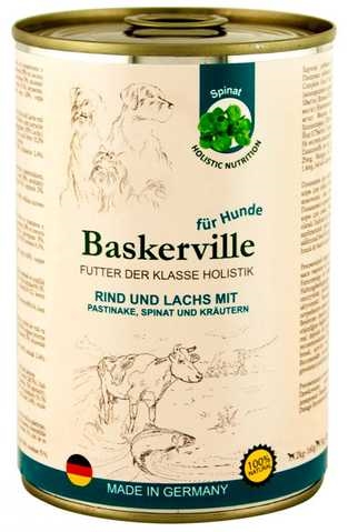 Консерва для собак Baskerville Holistic Rind und Lachs лосось і яловичина, 400 г