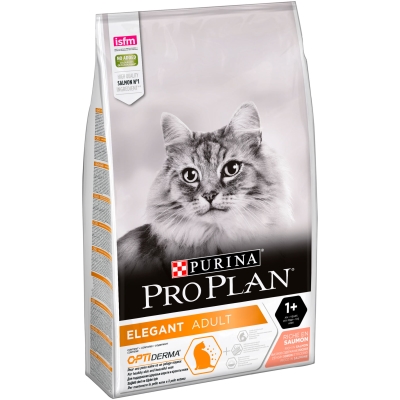 Корм сухий для котів Purina Pro Plan Elegant з лососем, 10 кг