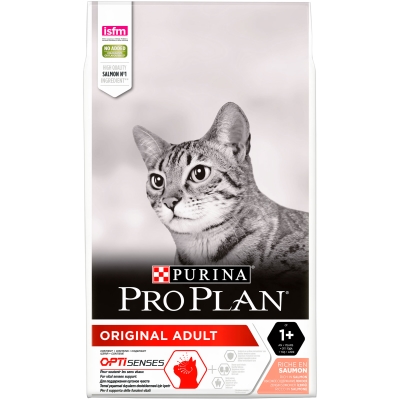 Корм сухой для котов Purina Pro Plan Original с лососем, 10 кг