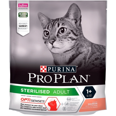 Корм сухой для котов Purina Pro Plan Sterilised с лососем, 400 г
