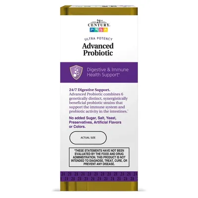 Пробіотики 21st Century Advanced Probiotic Ultra Potency, 60 капсул