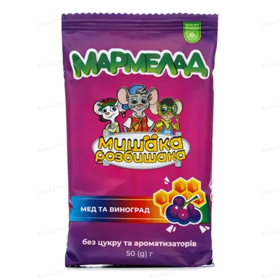 Мармелад Baum Pharm Мишака розбишака мед та виноград, 50 г