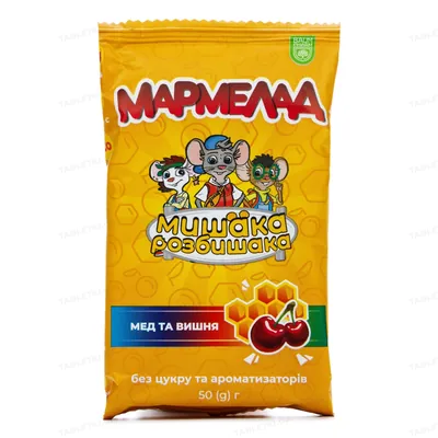 Мармелад Baum Pharm Мишака розбишака мед та вишня, 50 г