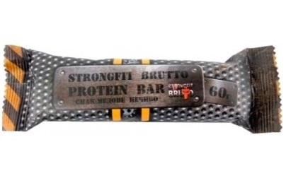 Батончик протеиновый Strong Fit Brutto 36% протеина со вкусом медового печенья, 60 г