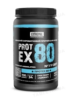Протеїн сироватковий концентрат Extremal ProtЕХ 80, смак лікеру, 700 г