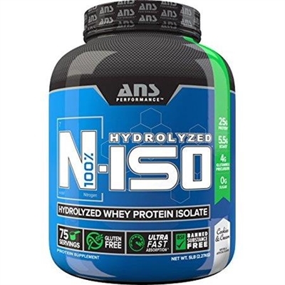 Изолят сывороточного протеина ANS Performance N-ISO 100% Hydrolyzed со вкусом печенья и крема, 2,27 кг