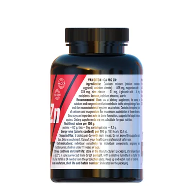 Кальцій+магній+цинк Vansiton Ca+Mg+Zn, 150 таблеток