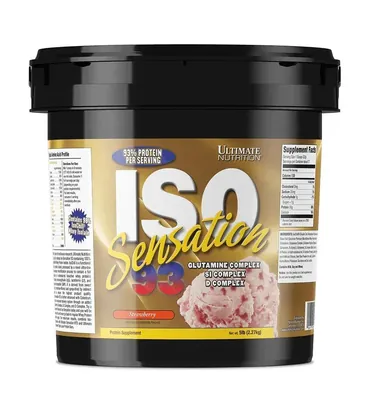 Протеїн сироватковий ізолят Ultimate Nutrition ISO Sensation 93, полуниця, 2,27 кг