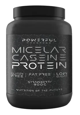Казеїн міцелярний Powerful Progress Micelar Casein Protein полуниця, 900 г