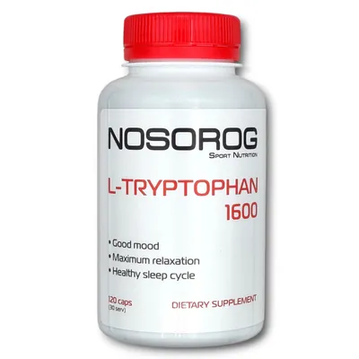 L-триптофан Nosorog L-Tryptophan 1600, 120 капсул