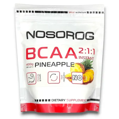 Амінокислоти Nosorog BCAA 2:1:1 Instant ананас, 400 г