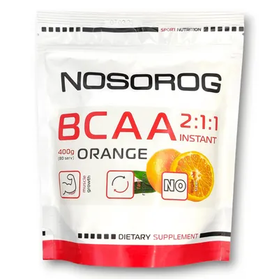 Амінокислоти Nosorog BCAA 2:1:1 Instant апельсин, 400 г