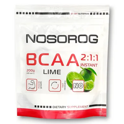 Амінокислоти Nosorog BCAA 2:1:1 Instant лайм, 200 г
