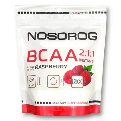 Амінокислоти Nosorog BCAA 2:1:1 Instant малина, 400 г