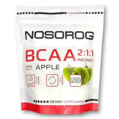 Амінокислоти Nosorog BCAA 2:1:1 Instant яблуко, 400 г
