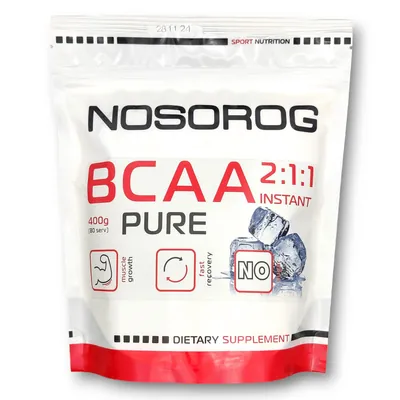 Амінокислоти Nosorog BCAA 2:1:1 Instant без смаку, 400 г