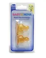 Соска латексна Baby-Nova 16502 ортодонтична для молока, розмір 2, 2 шт