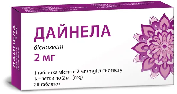 Дайнела таблетки по 2 мг №28 у бліс.