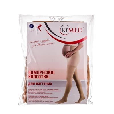 Колготки компрессионные для беременных Remed RK 411 закрытый носок, 1 класс компрессии, укороченные, размер L