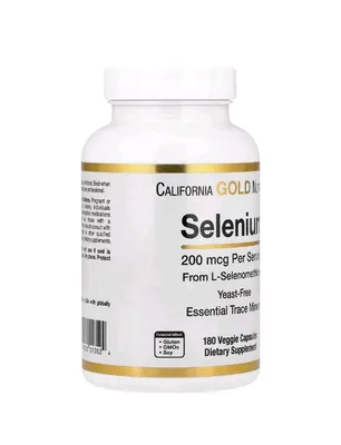 Селен бездріжджовий California Gold Nutrition Selenium 200 мкг вег. капсули №180