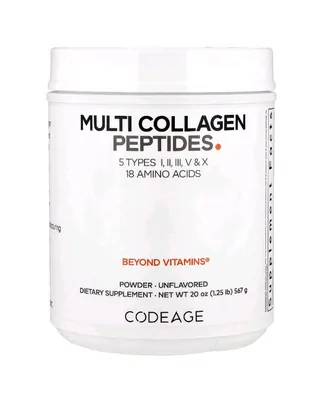 Колагенові пептиди CodeAge Hydrolyzed Multi Collagen Peptides з нейтральним смаком, 567 г
