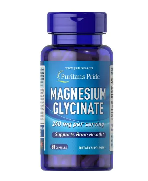 Магній гліцинат Puritan's Pride Magnesium Glycinate 240 мг, 60 капсул