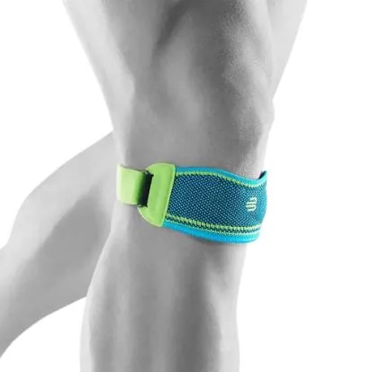 Бандаж на колінний суглоб Bauerfeind Sports Knee Strap пателярний фіксуючий, блакитний, розмір M