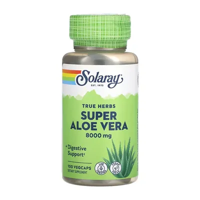 Алое вера Solaray Super Aloe Vera Gel 8000 мг вег. капсулы №100