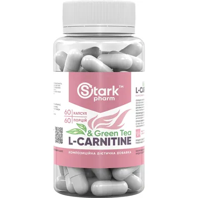 Жироспалювач Stark Pharm Stark L-Carnitine & Green Tea Extract 600 мг, 60 капсул